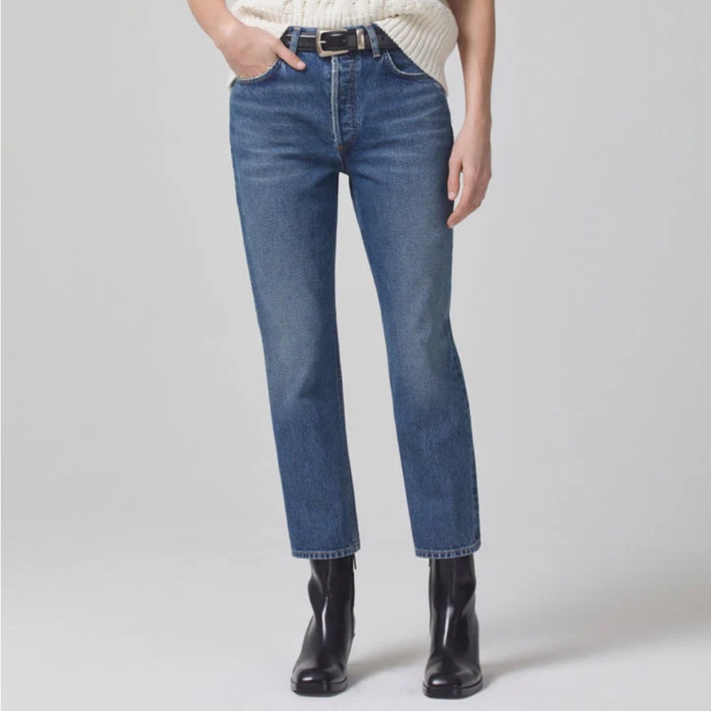 Citizens Of Humanity Straight Leg Jeans in Medium Blue